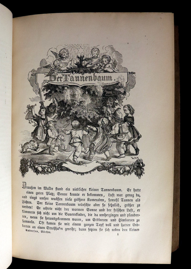 1888 Rare German Book - Hans Christian Andersen - Sammtliche Marchen - Complete FAIRY TALES. Illustrated.
