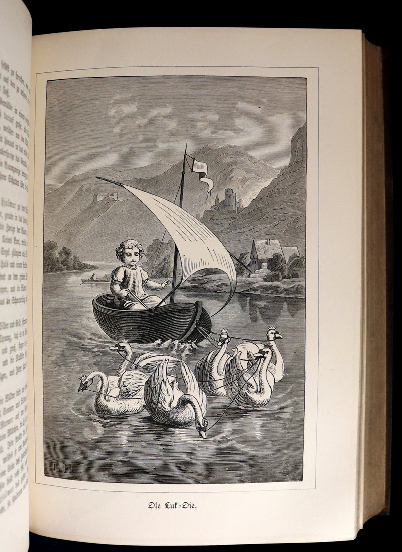 1888 Rare German Book - Hans Christian Andersen - Sammtliche Marchen - Complete FAIRY TALES. Illustrated.