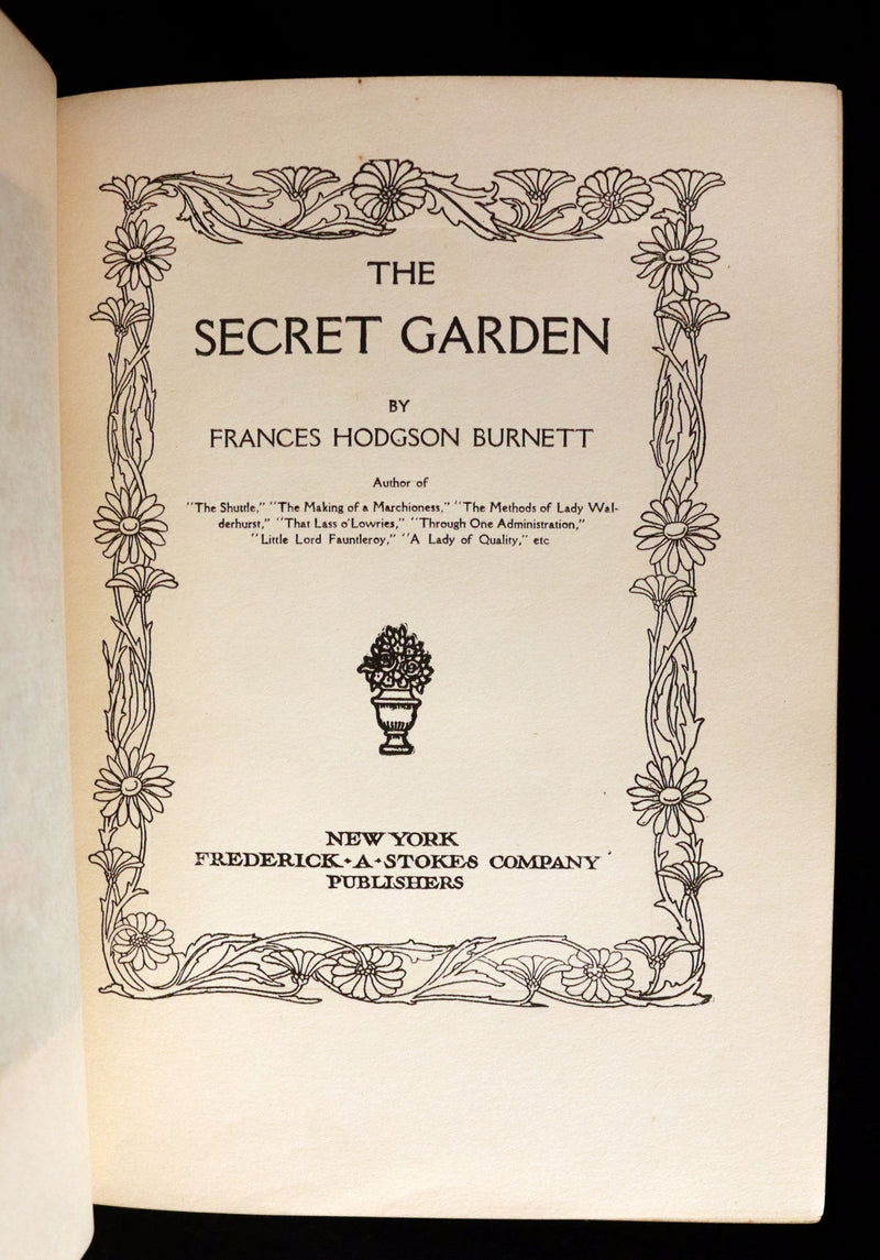 1911 Rare First Edition Book - The SECRET GARDEN by Frances Hodgson Burnett.