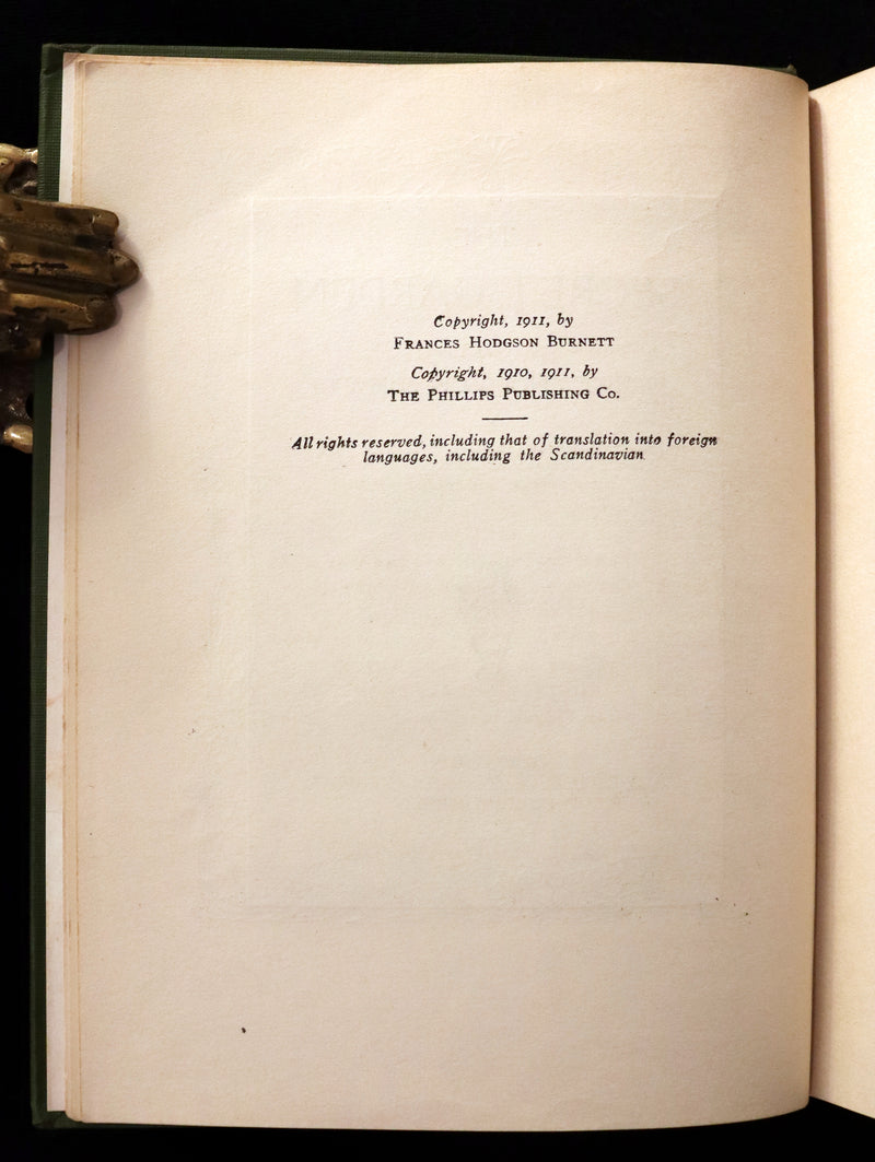 1911 Rare First Edition Book - The SECRET GARDEN by Frances Hodgson Burnett.