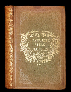 1850 Rare Victorian Book ~ Favourite Field Flowers, or, Wild Flowers of England Popularly Described by Robert Tyas.