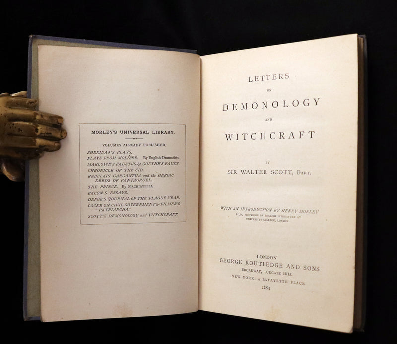 1884 Rare Edition  - Demonology & Witchcraft - WITCHES & FAIRIES by Sir Walter Scott.