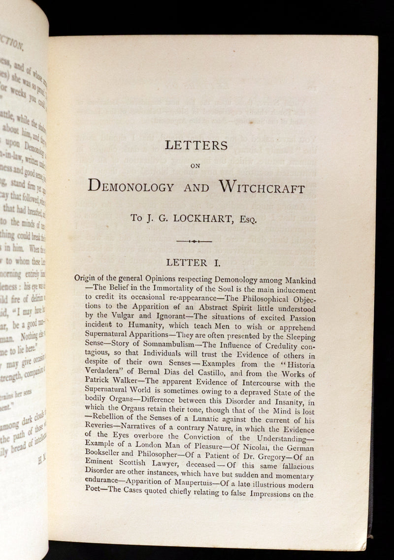 1884 Rare Edition  - Demonology & Witchcraft - WITCHES & FAIRIES by Sir Walter Scott.