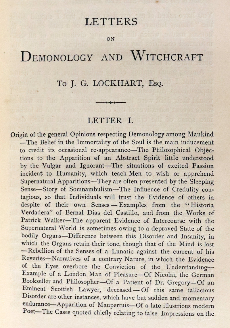 1884 Rare Edition  - Demonology & Witchcraft - WITCHES & FAIRIES by Sir Walter Scott.