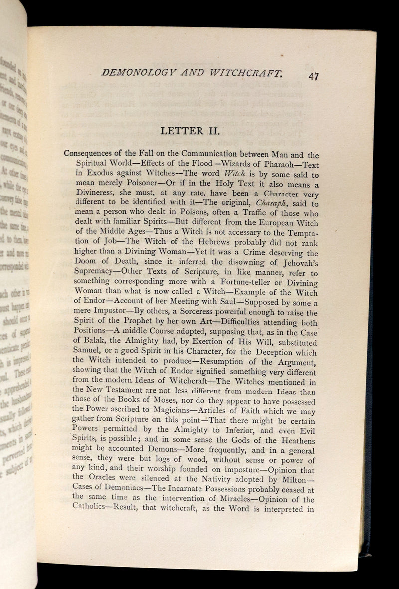 1884 Rare Edition  - Demonology & Witchcraft - WITCHES & FAIRIES by Sir Walter Scott.