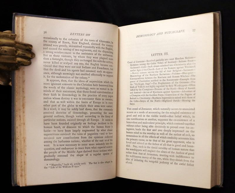 1884 Rare Edition  - Demonology & Witchcraft - WITCHES & FAIRIES by Sir Walter Scott.