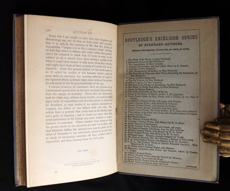 1884 Rare Edition  - Demonology & Witchcraft - WITCHES & FAIRIES by Sir Walter Scott.