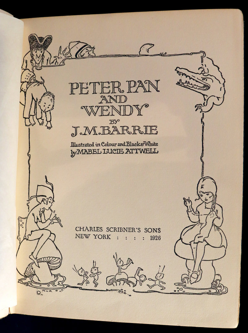 1926 Rare Book - Peter Pan and Wendy by J.M. Barrie Illustrated by Mabel Lucie Attwell.