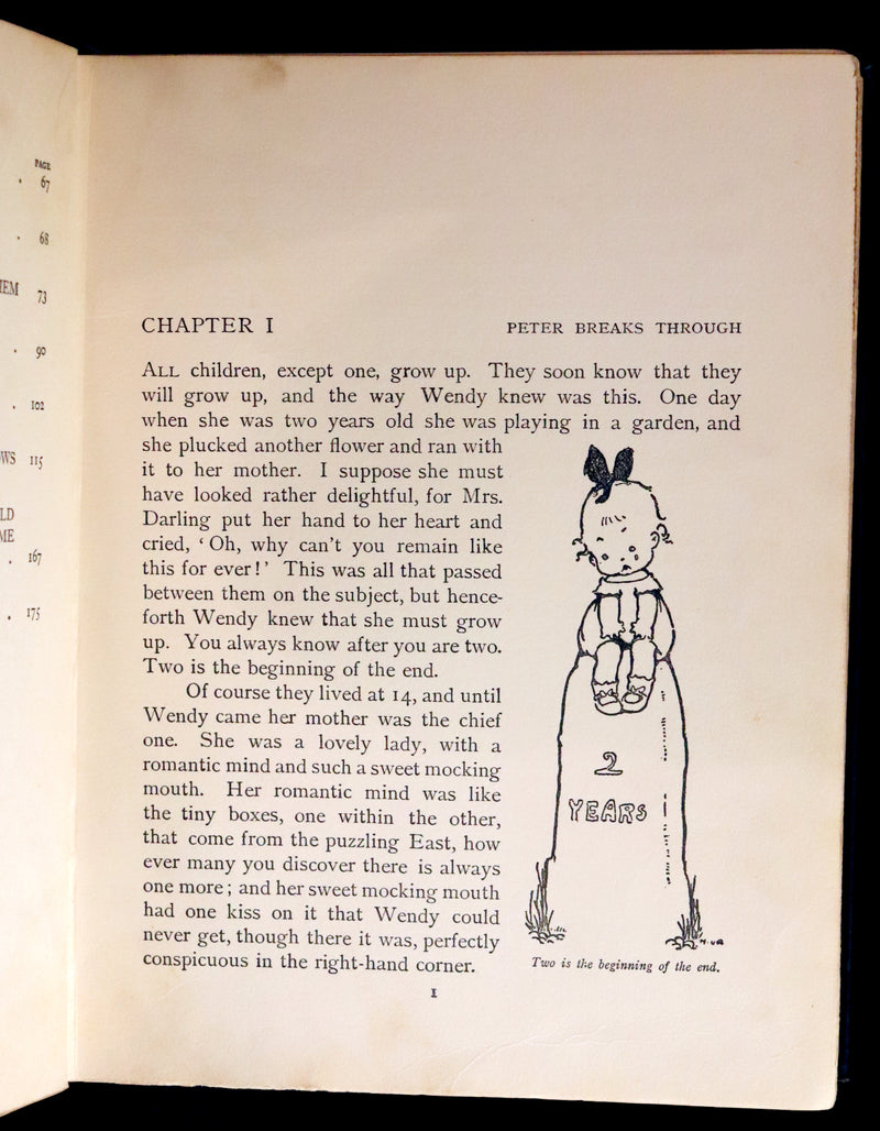 1926 Rare Book - Peter Pan and Wendy by J.M. Barrie Illustrated by Mabel Lucie Attwell.