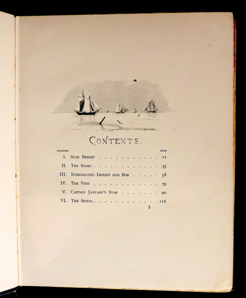 1893 Rare Victorian Book - CAPTAIN JANUARY, Lighthouse Keeper and His Little Girl by Laura E. Richards. Illustrated.
