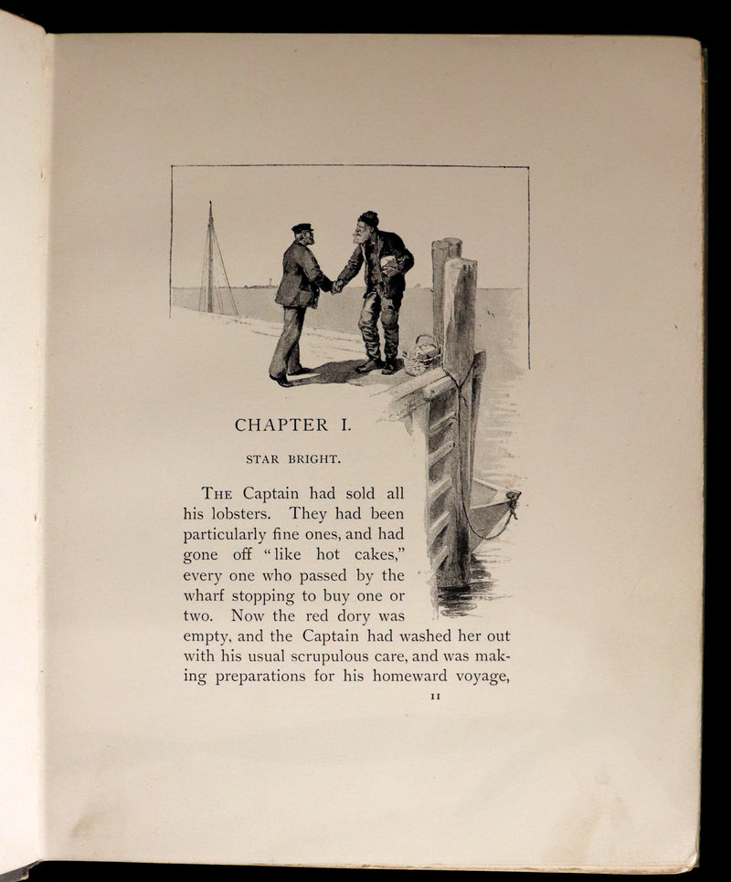 1893 Rare Victorian Book - CAPTAIN JANUARY, Lighthouse Keeper and His Little Girl by Laura E. Richards. Illustrated.