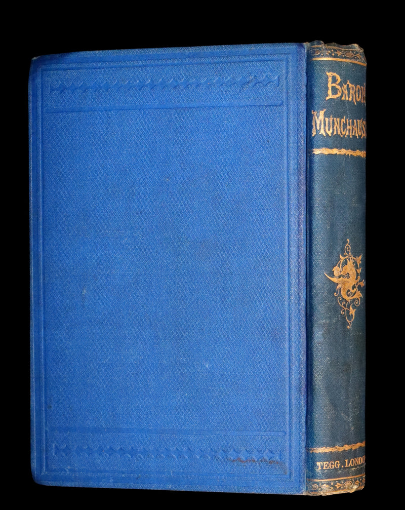 1868 Rare Book - The Travels and Surprising Adventures of Baron MUNCHAUSEN. Illustrated by Cruikshank.