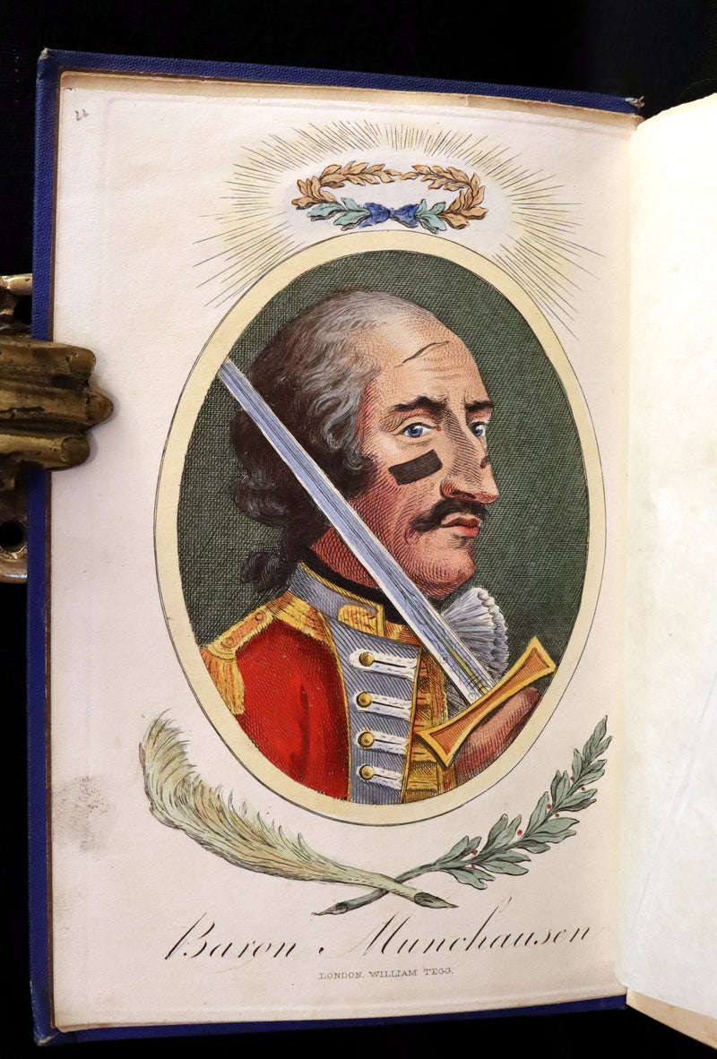 1868 Rare Book - The Travels and Surprising Adventures of Baron MUNCHAUSEN. Illustrated by Cruikshank.