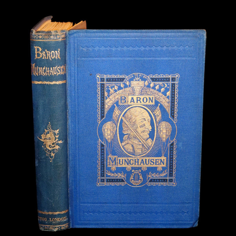 1868 Rare Book - The Travels and Surprising Adventures of Baron MUNCHAUSEN. Illustrated by Cruikshank.