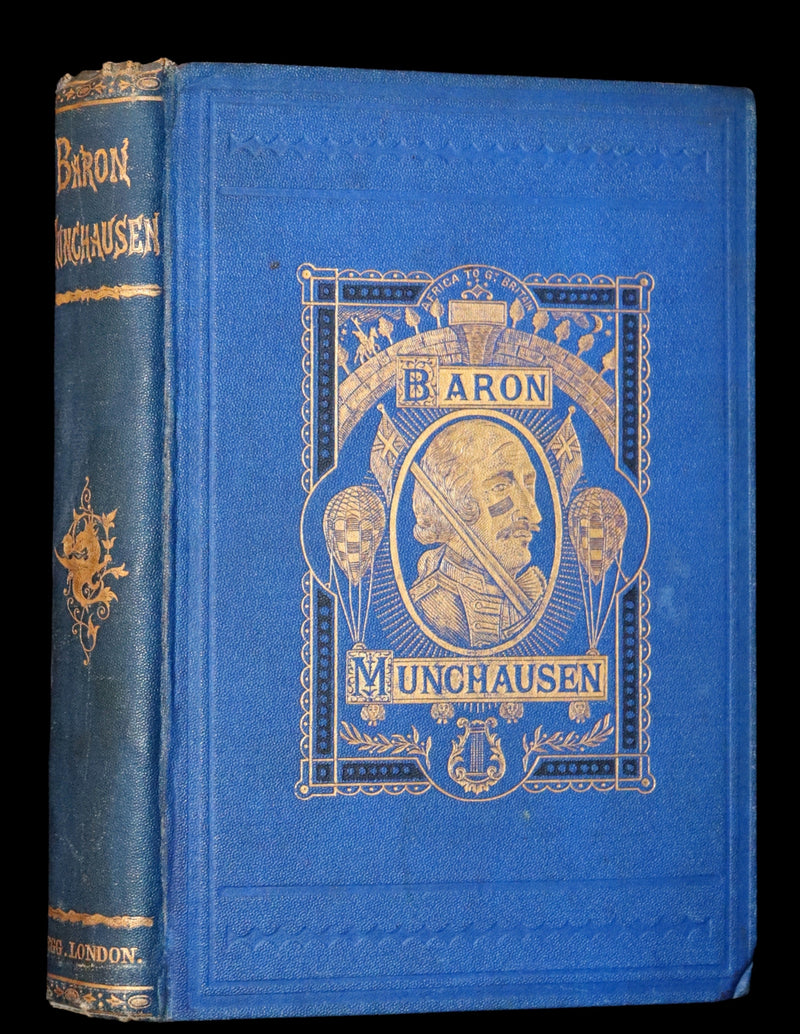 1868 Rare Book - The Travels and Surprising Adventures of Baron MUNCHAUSEN. Illustrated by Cruikshank.