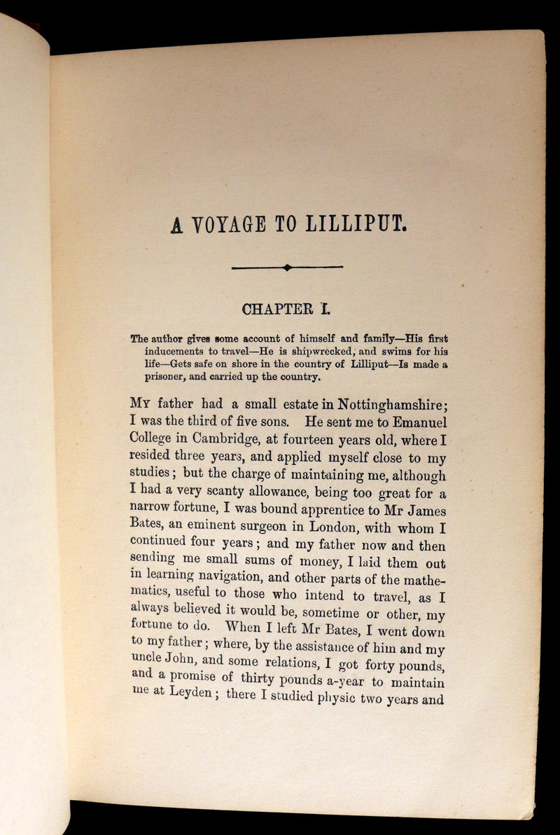 1880 Rare Book - Gulliver's Travels Into Several Remote Nations of the World. Illustrated.