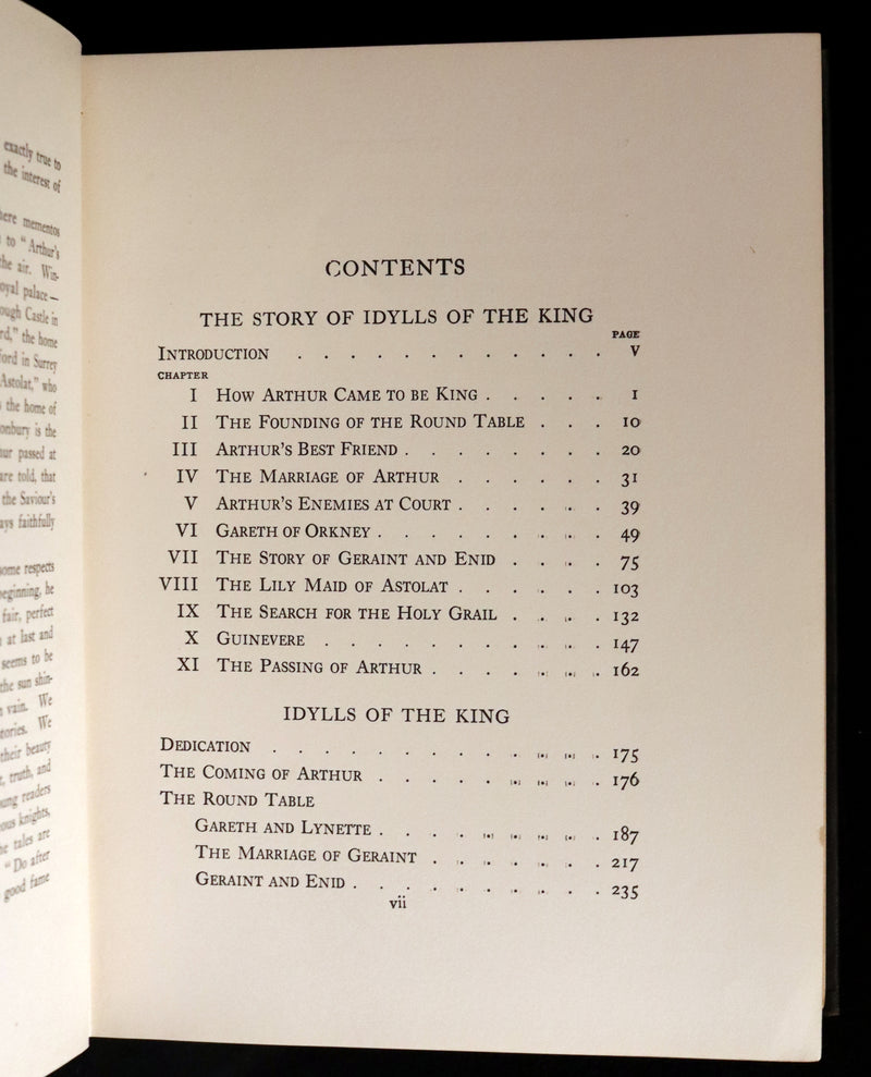 1912 First Edition Illustrated by Maria L. Kirk - Legend of King Arthur - Idylls of the King.
