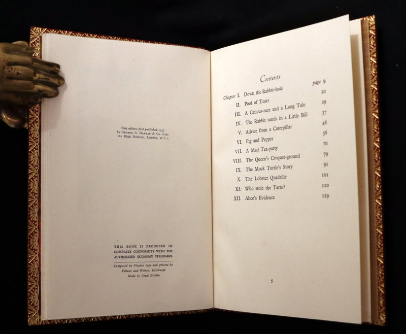 1947 Scarce 1stED in Bayntun Binding - Alice in Wonderland, First Edition Illustrated by Eileen Soper.
