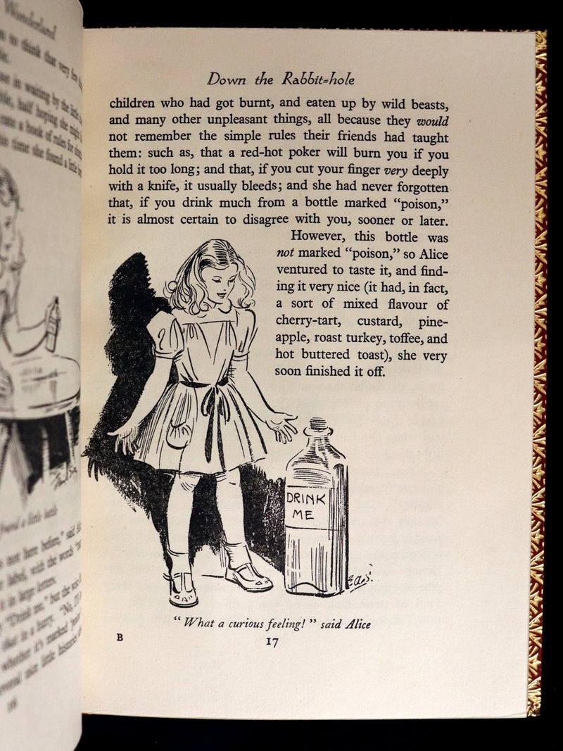 1947 Scarce 1stED in Bayntun Binding - Alice in Wonderland, First Edition Illustrated by Eileen Soper.