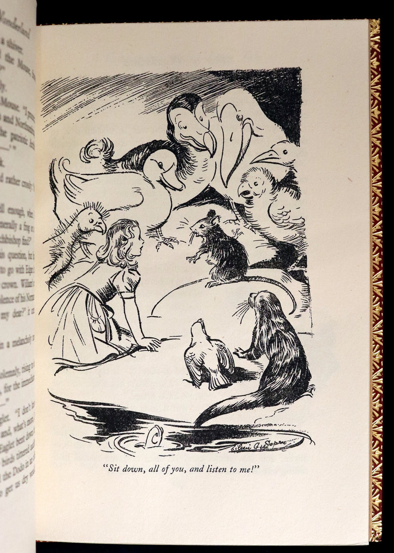 1947 Scarce 1stED in Bayntun Binding - Alice in Wonderland, First Edition Illustrated by Eileen Soper.