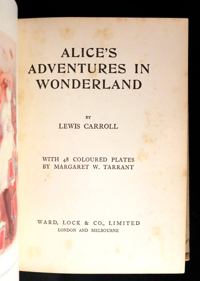 1920 Rare Book - Alice's Adventures in Wonderland illustrated by Margaret W. Tarrant.
