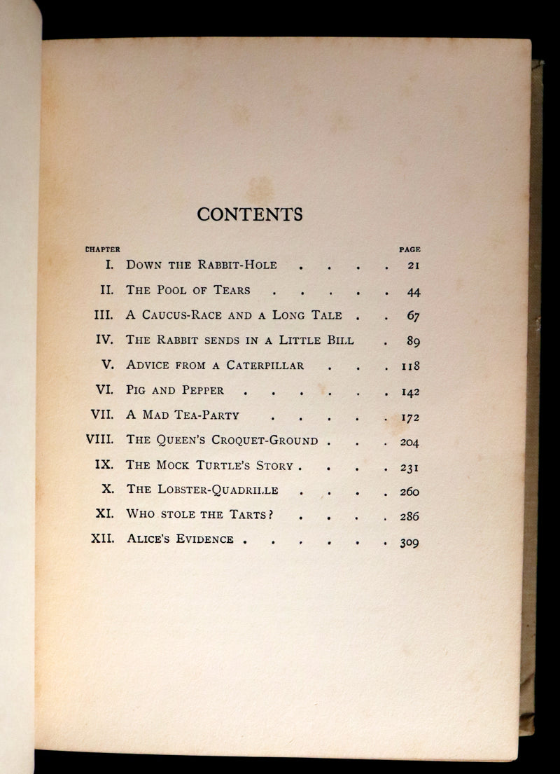 1920 Rare Book - Alice's Adventures in Wonderland illustrated by Margaret W. Tarrant.