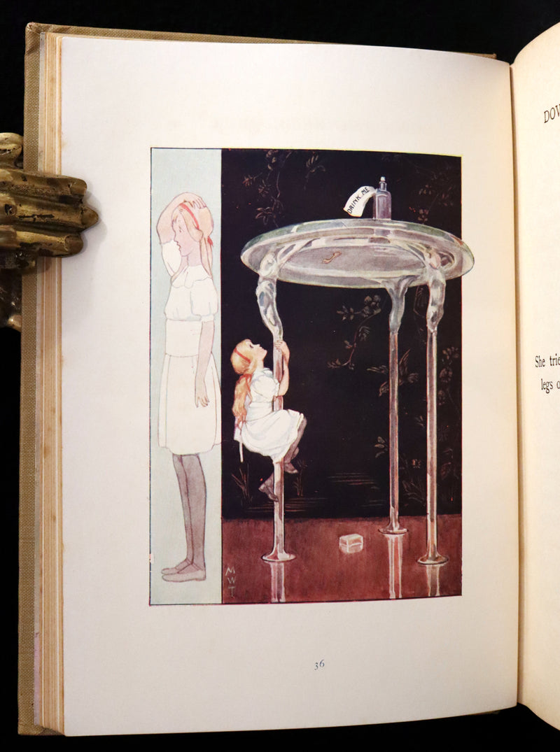 1920 Rare Book - Alice's Adventures in Wonderland illustrated by Margaret W. Tarrant.