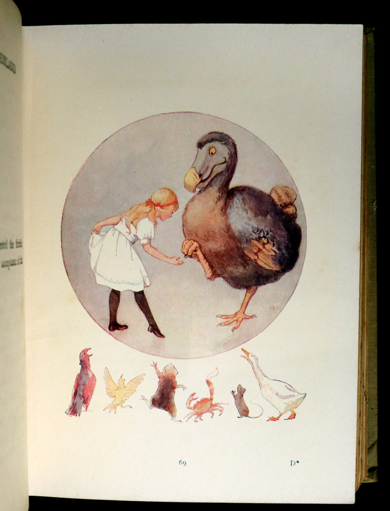 1920 Rare Book - Alice's Adventures in Wonderland illustrated by Margaret W. Tarrant.