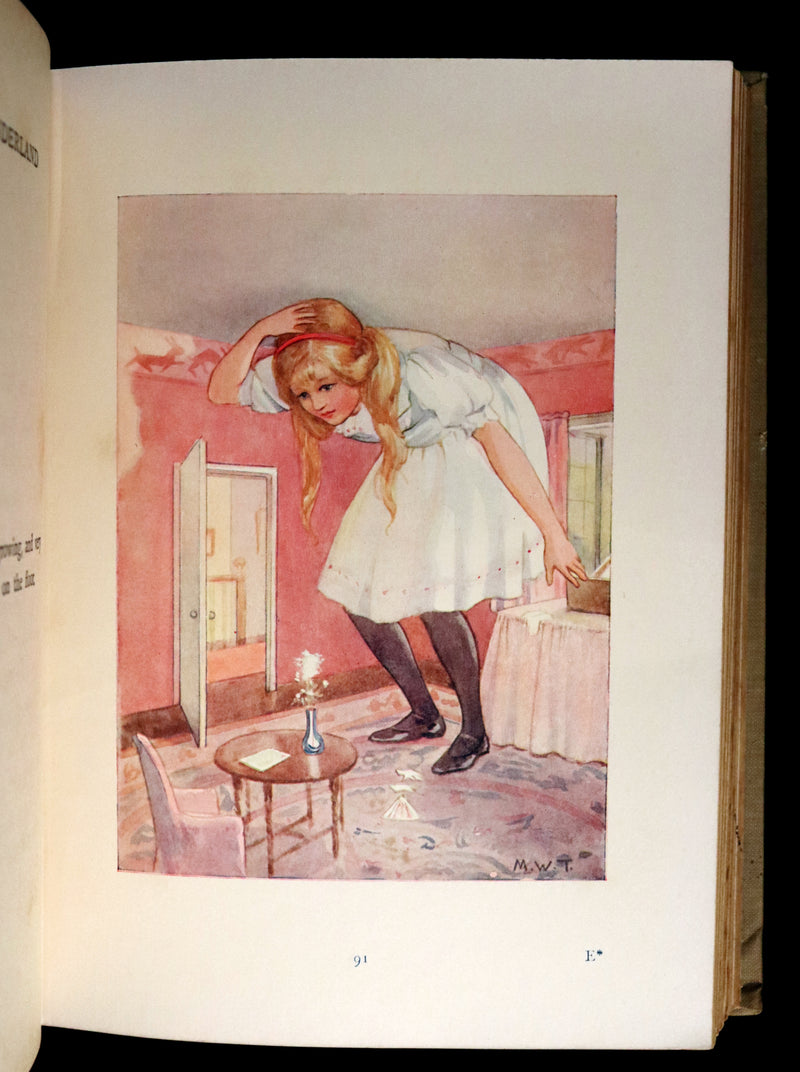 1920 Rare Book - Alice's Adventures in Wonderland illustrated by Margaret W. Tarrant.