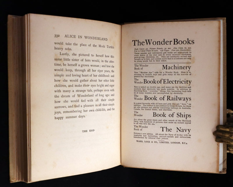 1920 Rare Book - Alice's Adventures in Wonderland illustrated by Margaret W. Tarrant.