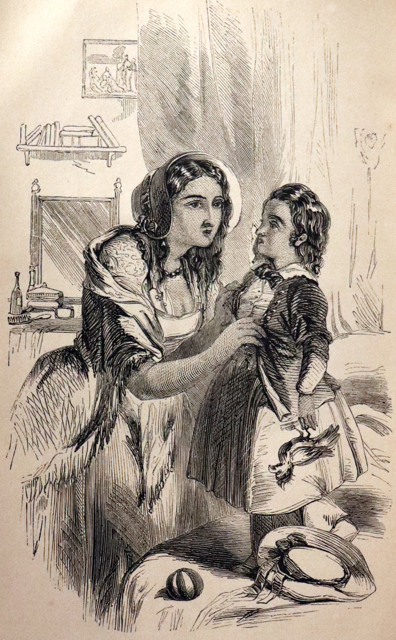 1852 Rare Early Edition in Morocco binding ~ Uncle Tom's Cabin by Harriet Beecher Stowe. Illustrated.