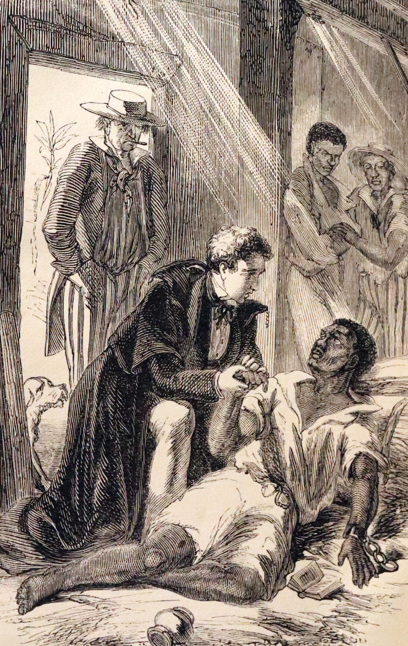 1852 Rare Early Edition in Morocco binding ~ Uncle Tom's Cabin by Harriet Beecher Stowe. Illustrated.