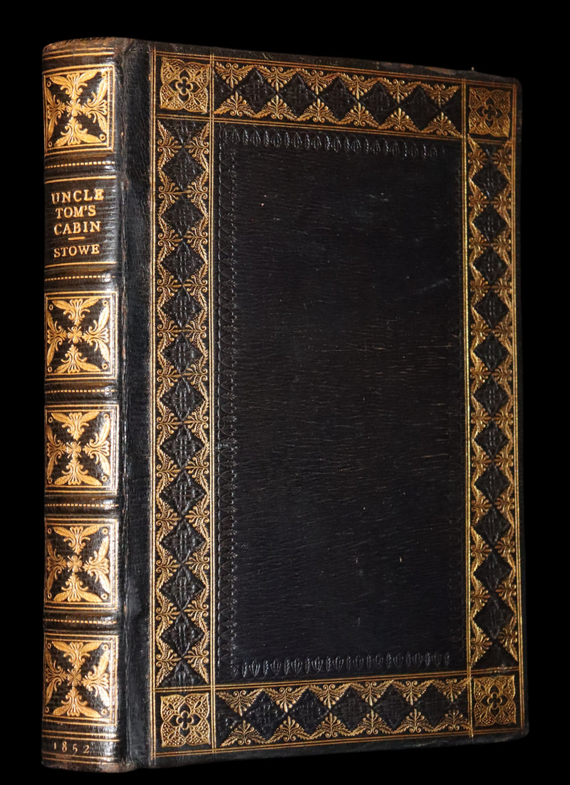 1852 Rare Early Edition in Morocco binding ~ Uncle Tom's Cabin by Harriet Beecher Stowe. Illustrated.