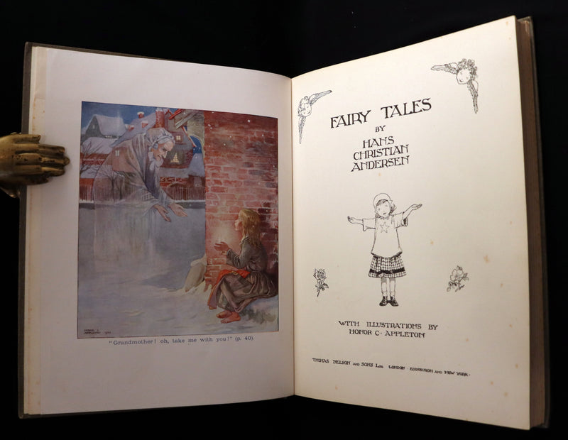 1922 Scarce First Edition - Hans Christian Andersen FAIRY TALES illustrated by Honor Charlotte Appleton.