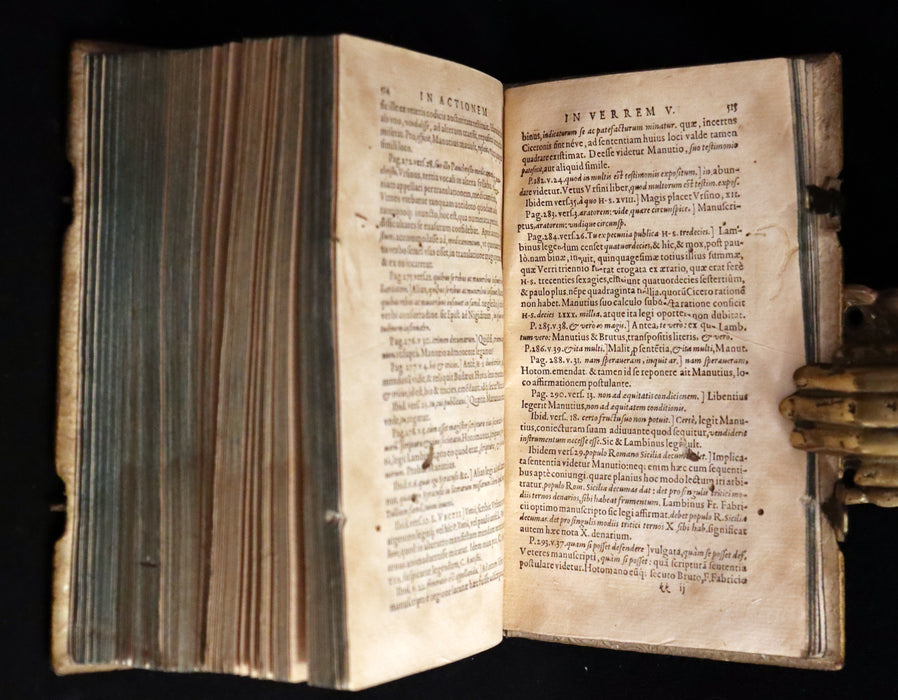 1590 Scarce Latin vellum Book - Cicero Orations / Speeches - Orationum Marci Tullii Ciceronis.