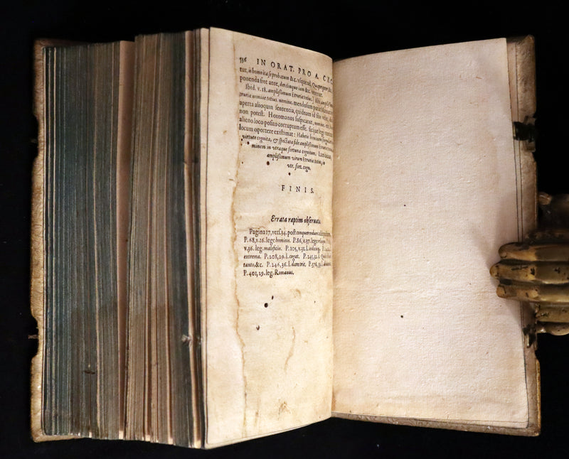 1590 Scarce Latin vellum Book - Cicero Orations / Speeches - Orationum Marci Tullii Ciceronis.