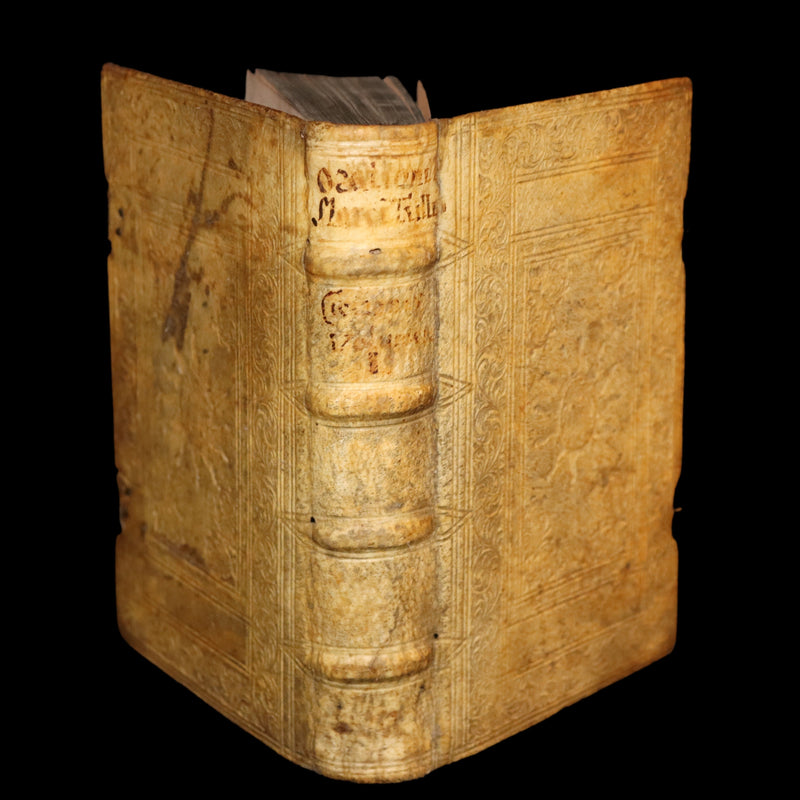 1590 Scarce Latin vellum Book - Cicero Orations / Speeches - Orationum Marci Tullii Ciceronis.