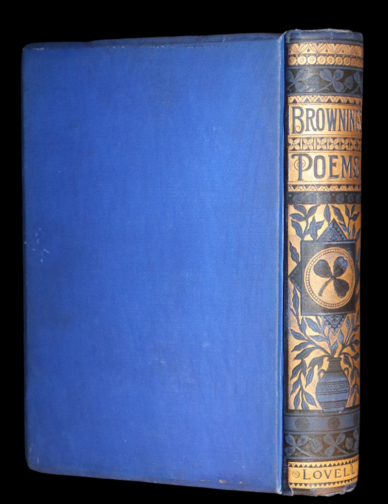 1883 Rare and beautiful Victorian Book - The Poetical Works of Elizabeth Barrett Browning.