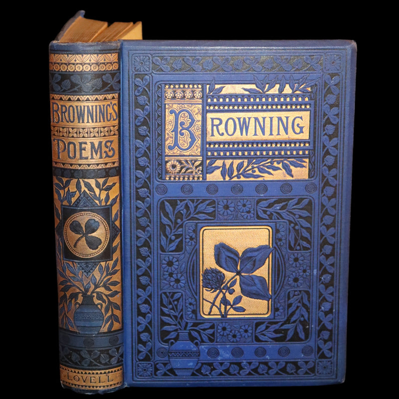 1883 Rare and beautiful Victorian Book - The Poetical Works of Elizabeth Barrett Browning.