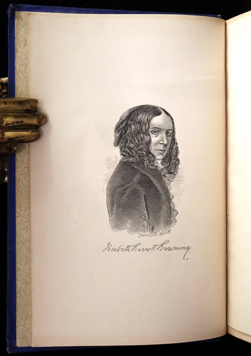 1883 Rare and beautiful Victorian Book - The Poetical Works of Elizabeth Barrett Browning.