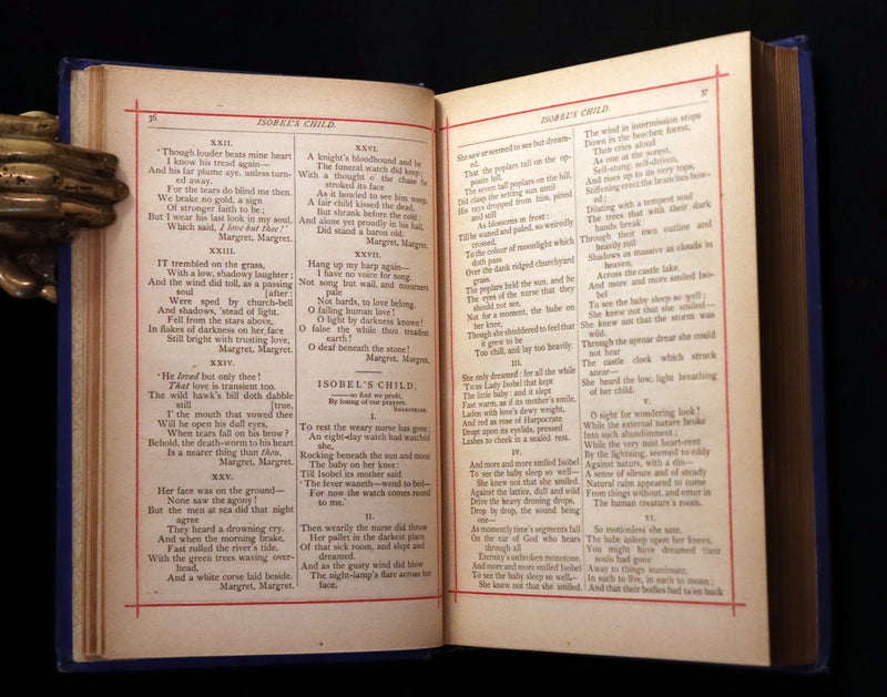 1883 Rare and beautiful Victorian Book - The Poetical Works of Elizabeth Barrett Browning.