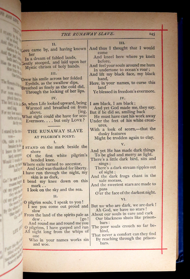 1883 Rare and beautiful Victorian Book - The Poetical Works of Elizabeth Barrett Browning.