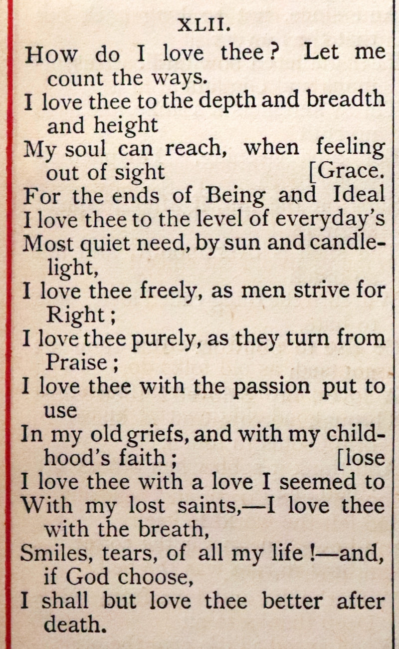 1883 Rare and beautiful Victorian Book - The Poetical Works of Elizabeth Barrett Browning.