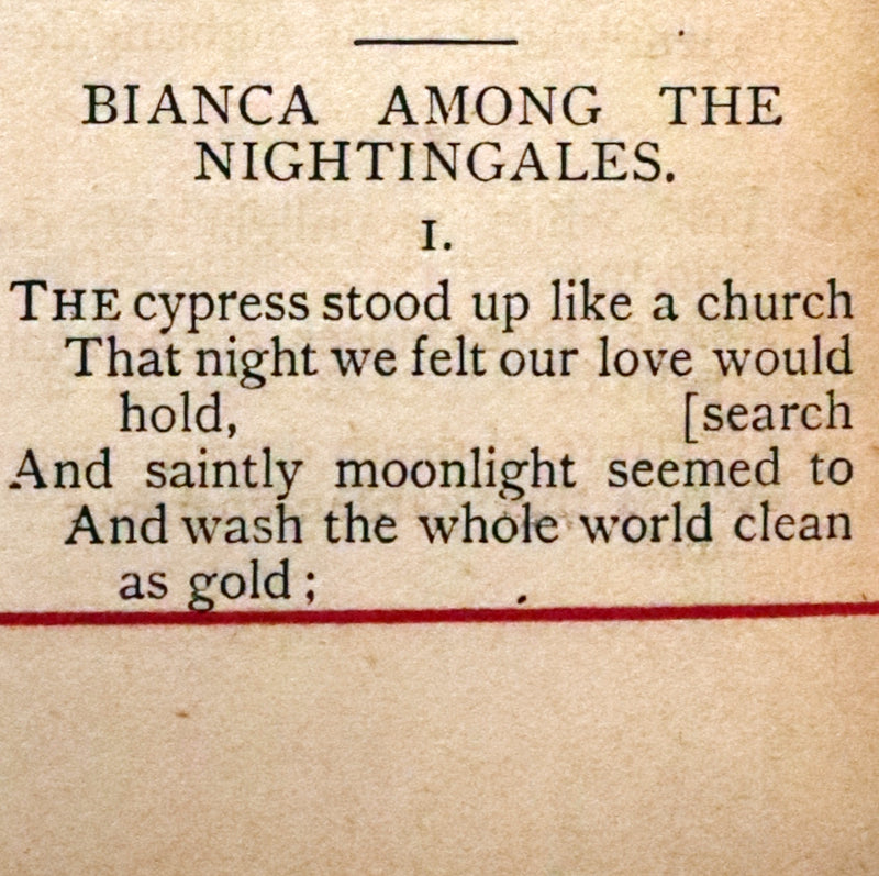 1883 Rare and beautiful Victorian Book - The Poetical Works of Elizabeth Barrett Browning.