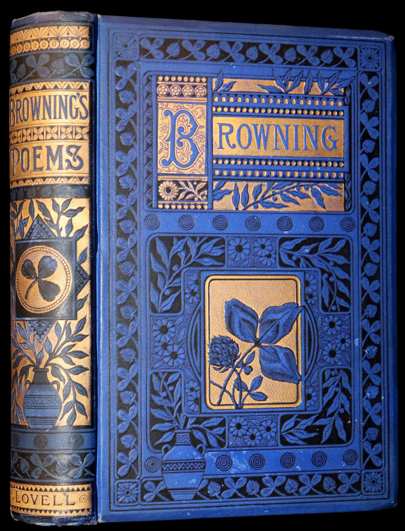 1883 Rare and beautiful Victorian Book - The Poetical Works of Elizabeth Barrett Browning.