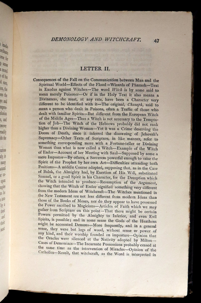 1884 Rare Edition  - Demonology and Witchcraft - WITCHES & FAIRIES by Sir Walter Scott.