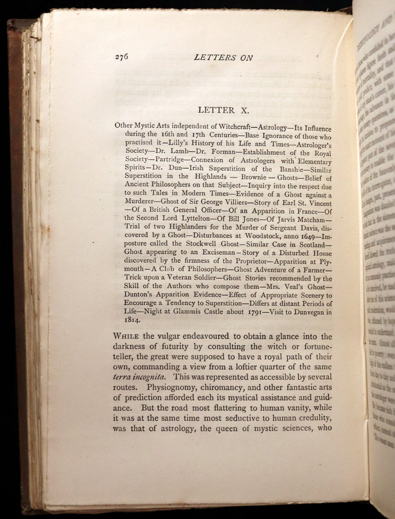 1884 Rare Edition  - Demonology and Witchcraft - WITCHES & FAIRIES by Sir Walter Scott.