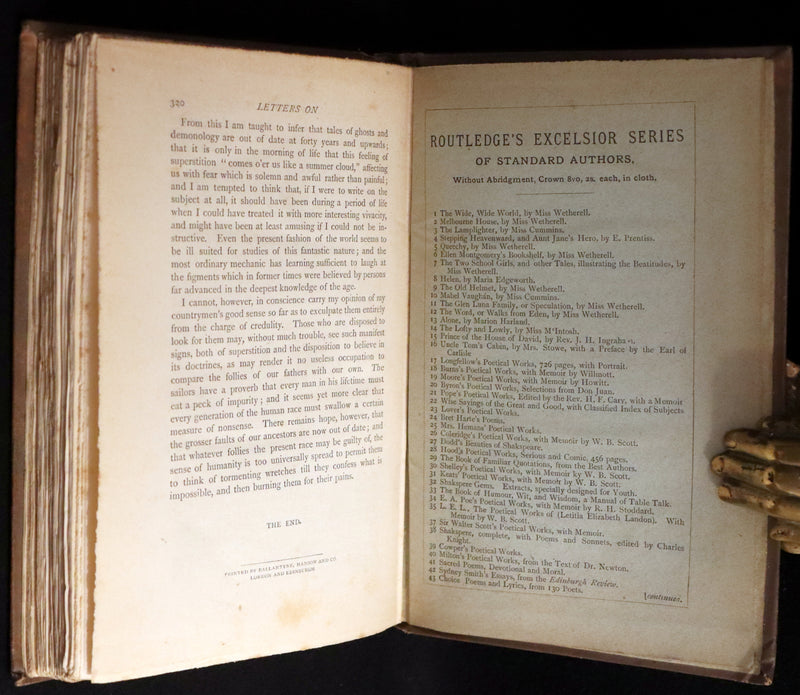 1884 Rare Edition  - Demonology and Witchcraft - WITCHES & FAIRIES by Sir Walter Scott.