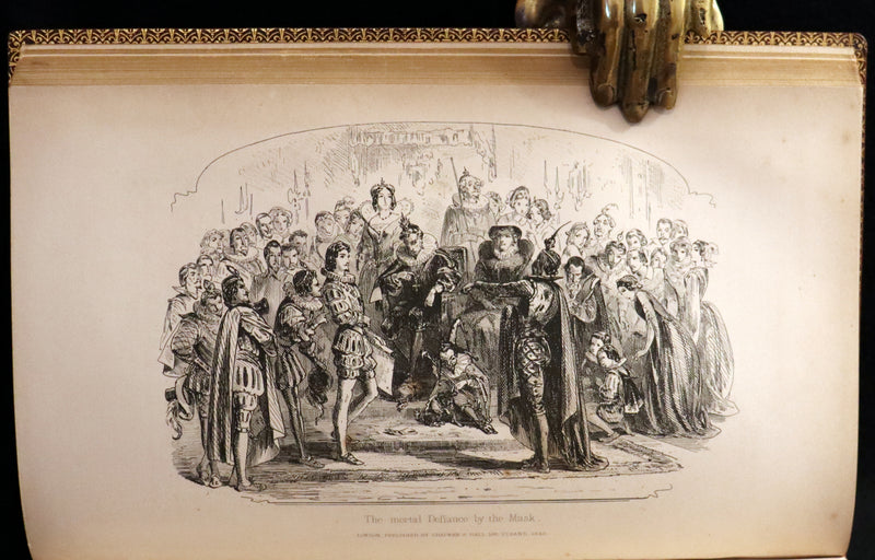 1849 Rare Book beautifully bound by Launder - CRICHTON by Ainsworth, illustrated by Hablot K. Browne.