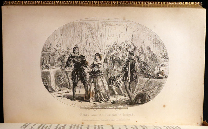 1849 Rare Book beautifully bound by Launder - CRICHTON by Ainsworth, illustrated by Hablot K. Browne.